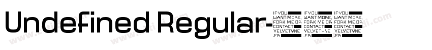 Undefined Regular字体转换